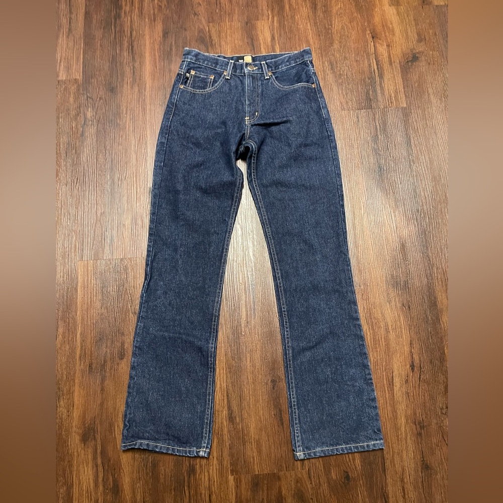 Mossimo Gene Vintage Flared Fit Dark Blue Straight Jeans 90s Y2K